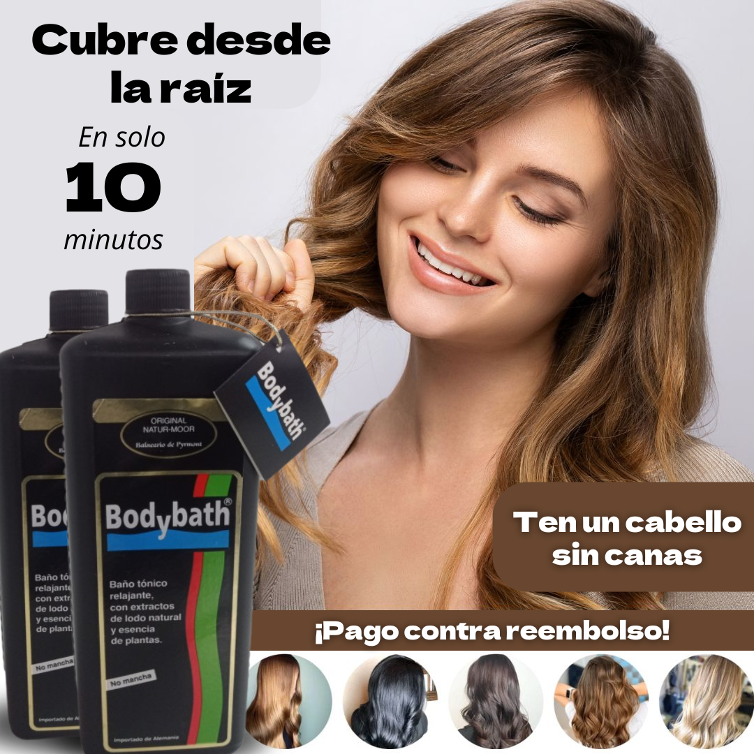 Champú 3 en 1 para Cabellos Blancos + Peine de bambú ecológico GRATIS